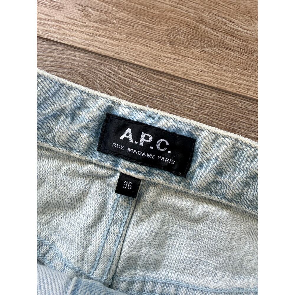 A.P.C. Paris Denim Button-Front Skirt - Picture 14 of 14